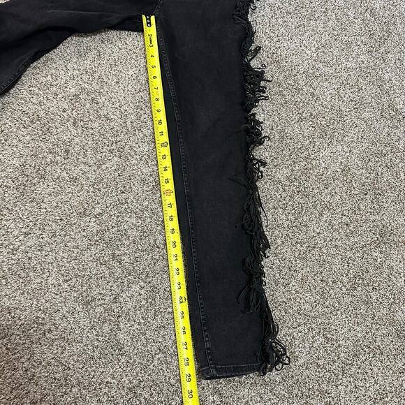 ZARA BASIC Z1975 DENIM Women's Fringe Denim Pants Size 6 - Picture 6 of 11